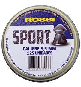 Chumbinho Rossi Sport 5.5mm - 125 Unidades