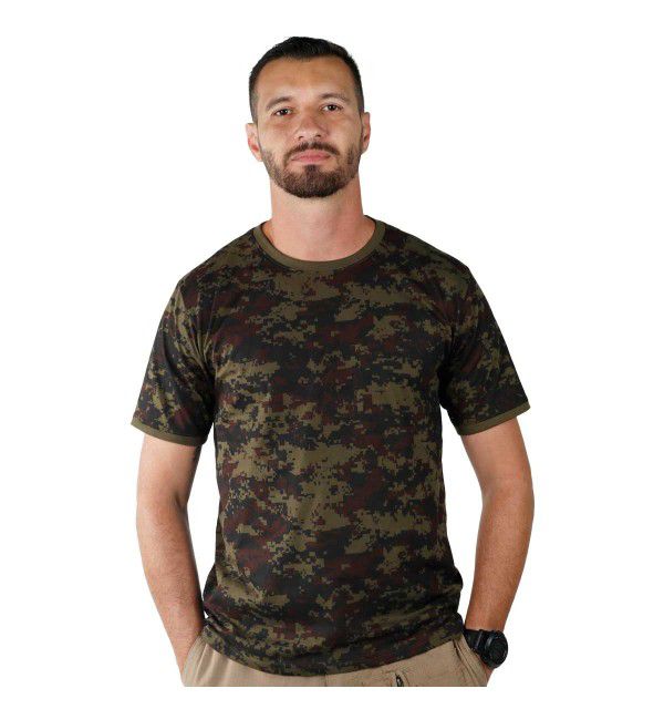 Camiseta Soldier Blica Camuflada Digital Argila